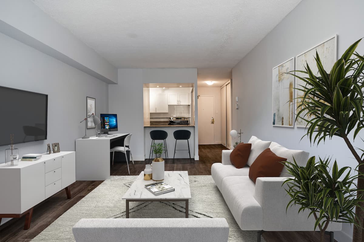 Home Office and Living Room